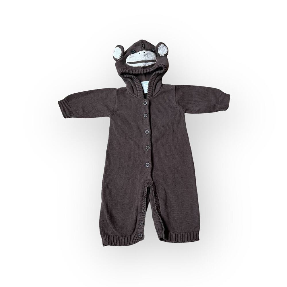 Original Gymboree Sock Monkey Sweater Knit Romper